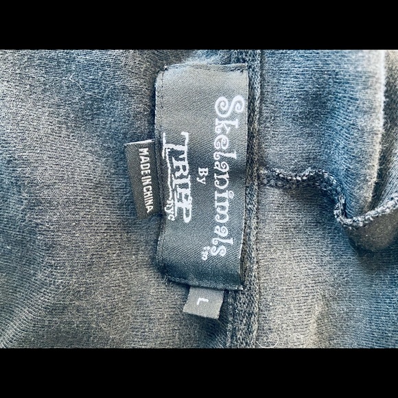 Skelanimals by Tripp NYC Pinstriped Hooded Sweatshirt - FITS LIKE WOMEN’S SMALL - Picture 6 of 6